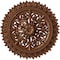 Ekena Millwork Lariah Ceiling Medallion (Fits Canopies up to 1 3/8"), 24 3/4"OD 1 3/8"ID x 3 1/4"P, Polished Copper CM24LAPOS - alternate 1